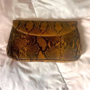 Vintage snakeskin clutch purse